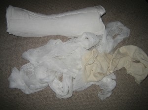 Plaster cast remnants